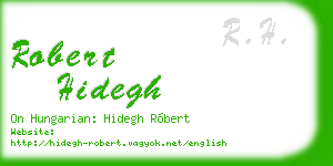 robert hidegh business card